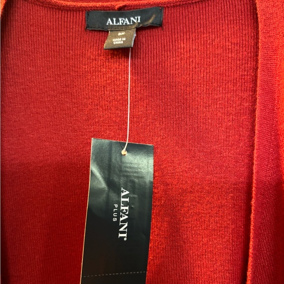 NWT Alfani Woman 3X Brick Red open front cardigan. - Picture 3 of 5
